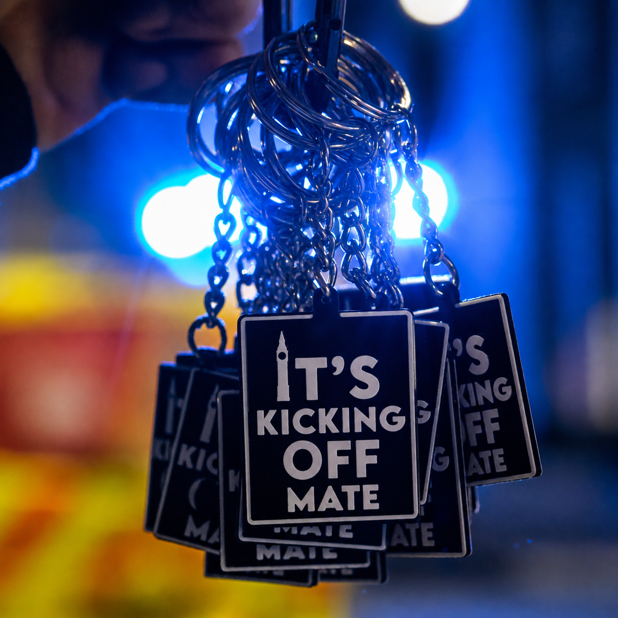 It's Kicking Off Mate Keychain